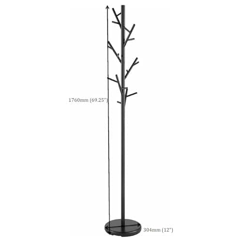 Coaster Home Furnishings 18-Hook Black Coat Rack
