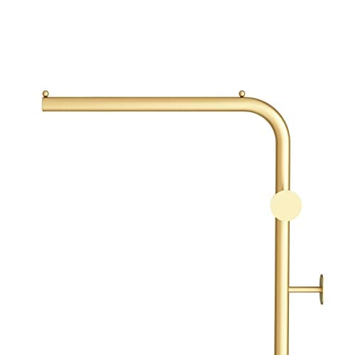 DR.IRON Modern Gold Freestanding Coat Tree with Marble Base & Umbrella Hanger