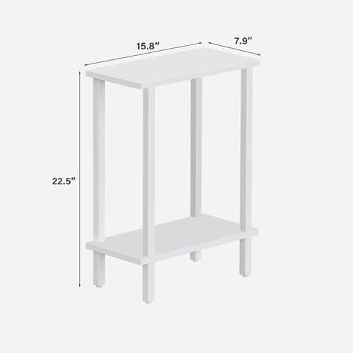 TUTOTAK White Set of 2 Small Side Tables TB01BW0622