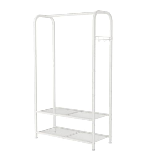 SINGAYE Heavy Duty Portable Clothes Rack with Shelves White