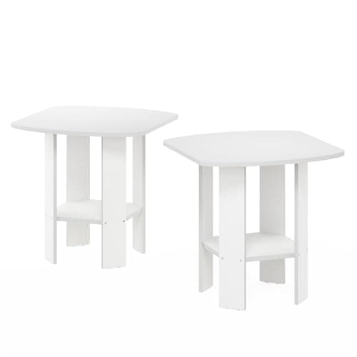 Furinno French Oak Grey/Black 2-Pack End Table