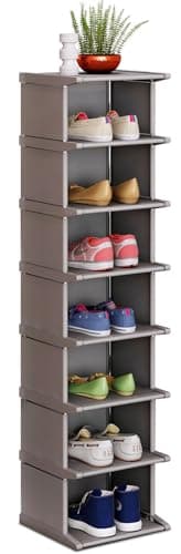 KANAV 8-Tier Tall Narrow Shoe Rack - Vertical Storage Organizer