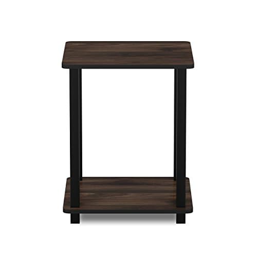 Furinno Columbia Walnut/Black Set of 2 End Tables