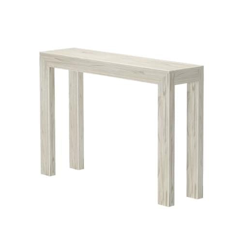 Solid Wood Console Table, 46.25 Inch, White Sand Wirebrush
