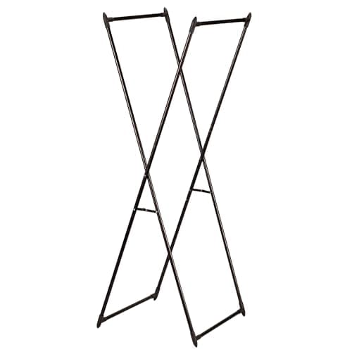 Chic Black X-Frame Valet Clothes Rack, Strong Metal, Portable & Easy to Use