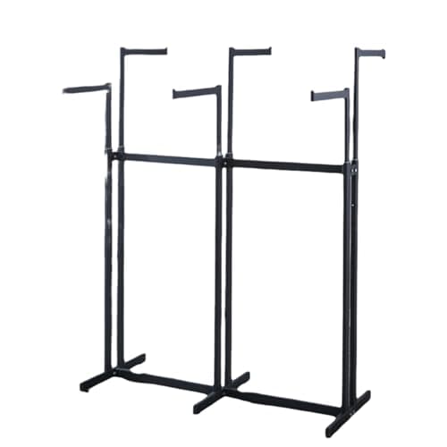 Heavy Duty Gold Metal Clothes Rack, 8 Straight Arms, Adjustable 46-63"	height