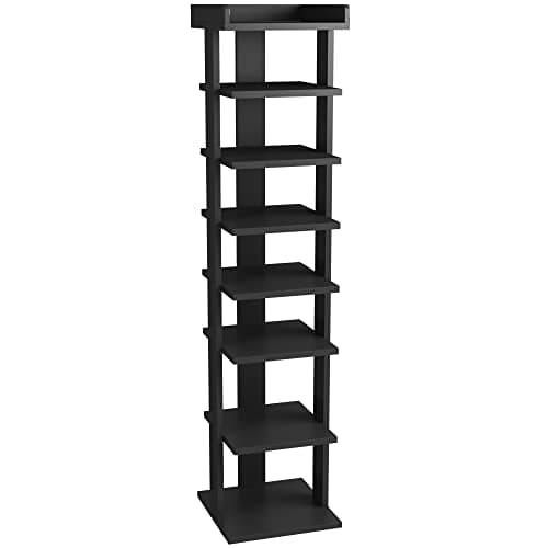 HOMEFORT 10-Tier Vertical Shoe Rack, White Storage Stand for Entryway Closet