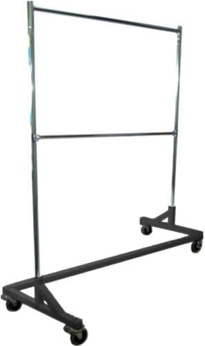 GR600-EH Deluxe Commercial Z Garment Rack, 400lb Capacity, 63" Length with Extra Rail