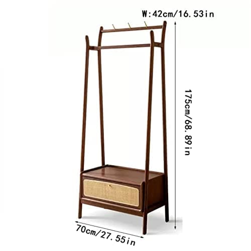 Engender Nordic Minimalist Rattan Multi-Functional Coat Rack
