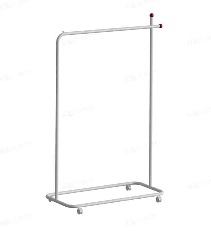 SONGMICS Home Clothes Rail with Rolling Matte White Hook Rack
