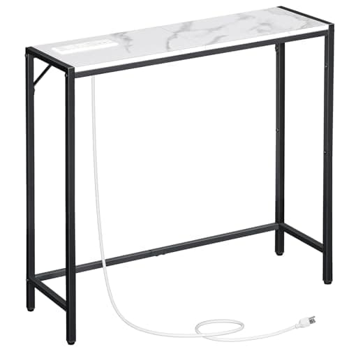 Industrial Style Small Console Table with Power Station CTHM76E01