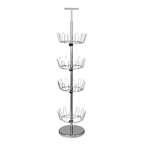 Matte Black 4-Tier Shoe Storage Tree for Household Essentials