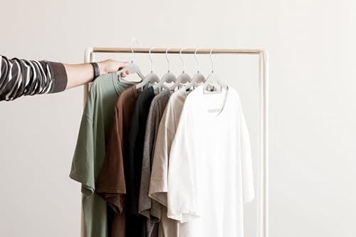Iris USA Sturdy Freestanding Clothes Rack, White, Hanging & Storage Solution