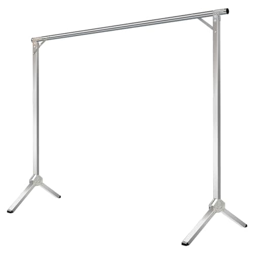 58in Lightweight Silver Stainless Steel Clothes Drying Rack, Foldable for Small Spaces
