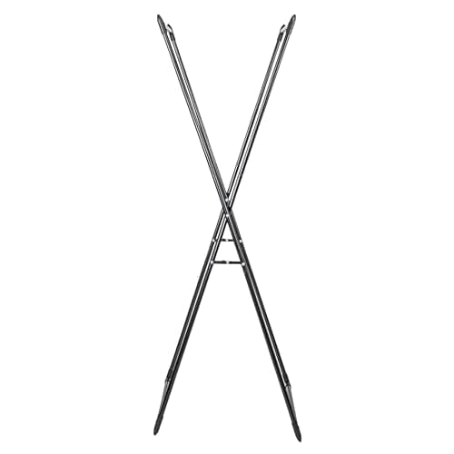 Chic Black X-Frame Valet Clothes Rack, Strong Metal, Portable & Easy to Use