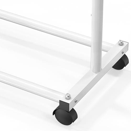 White Standard Rod Garment Rack for Houseware
