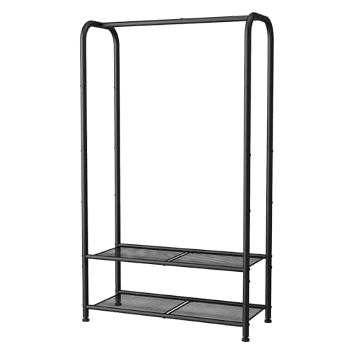 SINGAYE Heavy Duty Portable Clothes Rack with Shelves White
