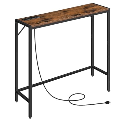 Industrial Style Small Console Table with Power Station CTHM76E01