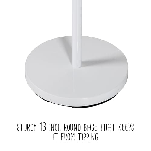 Honey-Can-Do White Wood Accented Standing Coat Rack