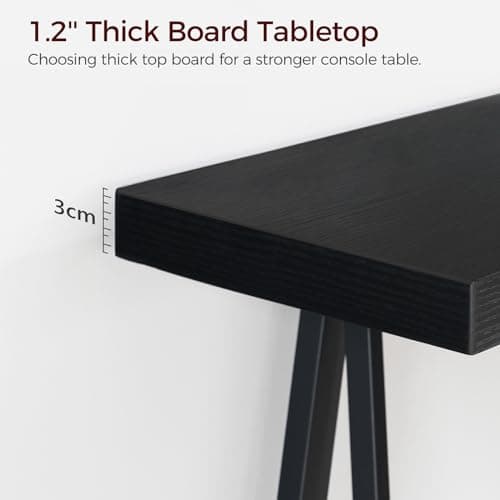 Extra Long Industrial Black Console Table CTHB4801