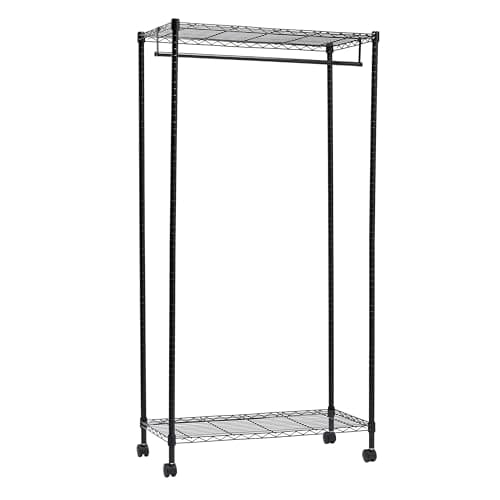 Amazon Basics Double Hanging Closet Organizer, Chrome, 36" x 14" x 72"