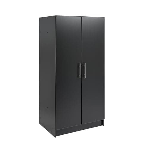 Prepac Elite 32"W x 65"H x 24.5"D White Wardrobe Closet with Hanging Rail