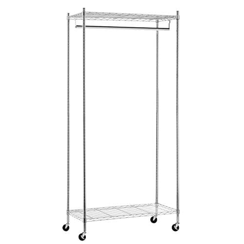 Honey-Can-Do GAR-01120 Chrome Heavy Duty Rolling Garment Rack, 225 lbs