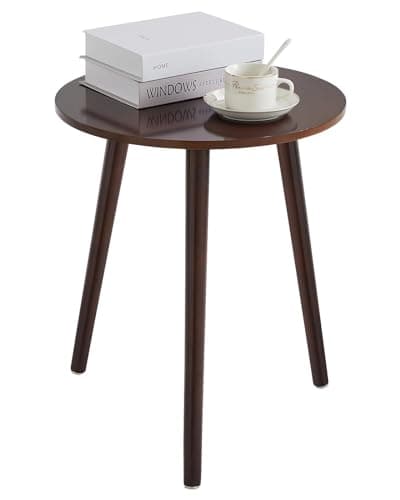 Apicizon White Round Side Table Set of 2, Modern Living Room Nightstand