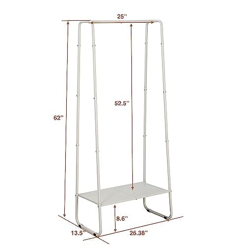 SunnyPoint White Freestanding Clothes Rack & Organizer