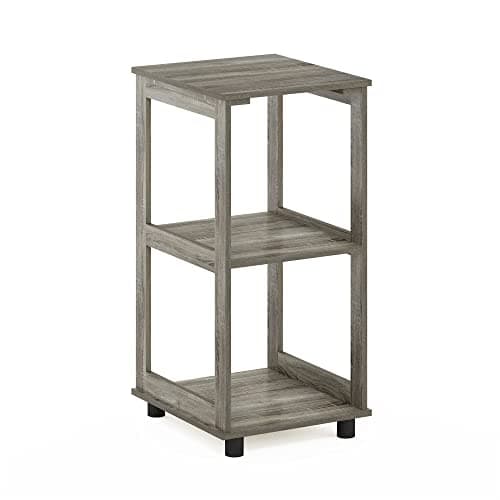 Furinno Jaya Simple Oval End Table - Set of 2, Walnut