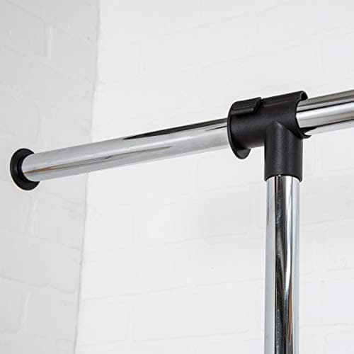 Honey-Can-Do GAR-01767 Dual Rod Expandable Clothing Rack, Black