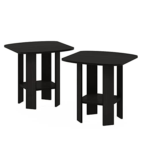 Furinno French Oak Grey/Black 2-Pack End Table