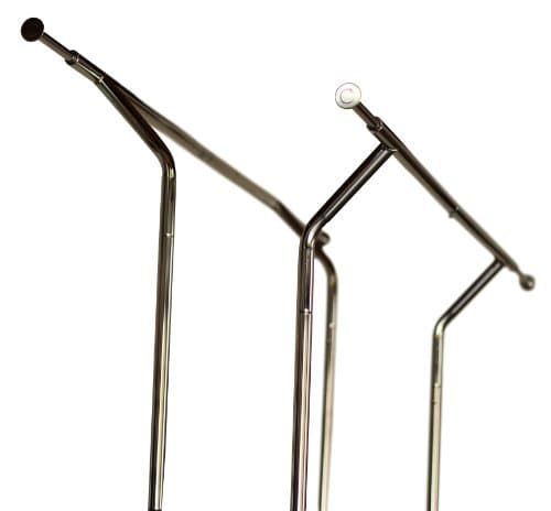 DecoBros Chrome Double Rail Commercial Garment Rack
