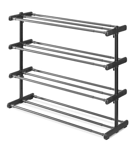 Whitmor 4 Tier Shoe Organizer - 24 Pair Entryway Rack, Easy Assembly