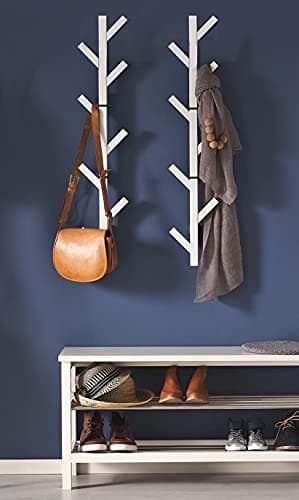 Premium Black Wall Mount Coat & Hat Rack - Modern Design