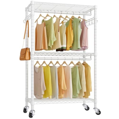 Vipek R2 Plus Black Freestanding Metal Clothes Storage Rack