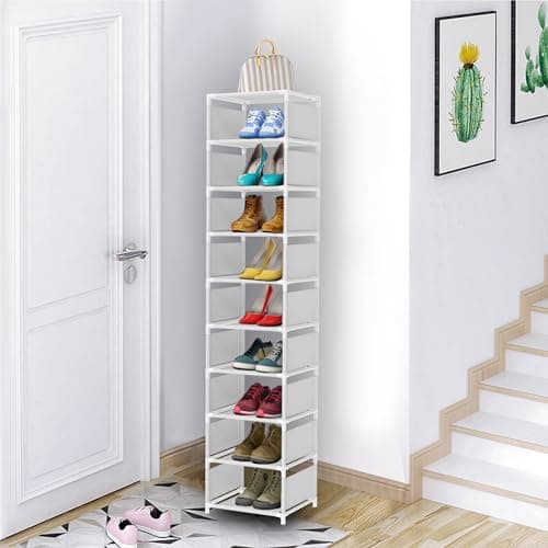 Space-Saving 10-Tier Shoe Rack for Entryway Closet