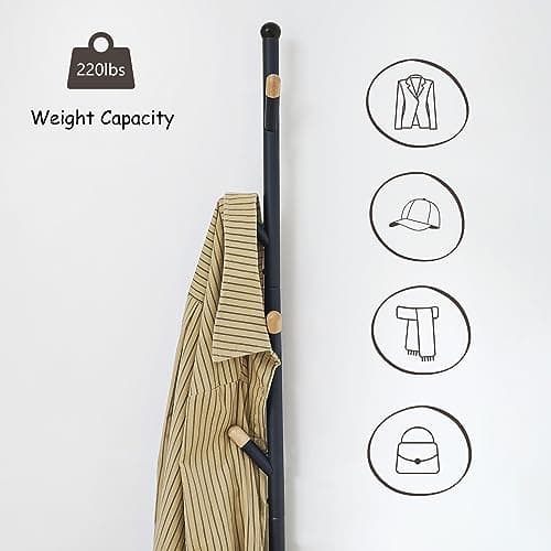 3-in-1 Coat Rack Stand Shoe Bench for Entryway and Hallway