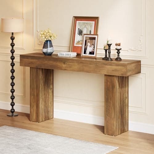 LITTLE TREE 63-Inch Narrow Console Table, Modern Hallway Entryway Table