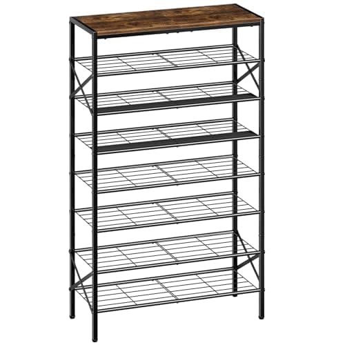 6-Tier Metal Shoe Organizer for Entryway and Closet