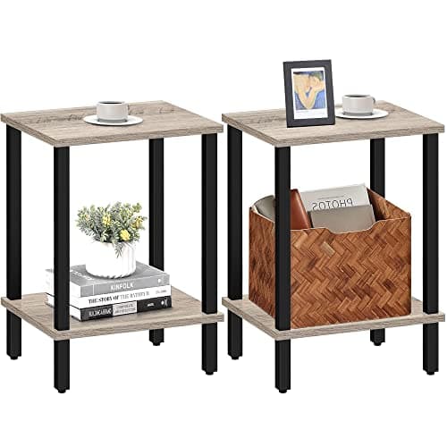 TUTOTAK End Tables Set of 2 for Small Spaces