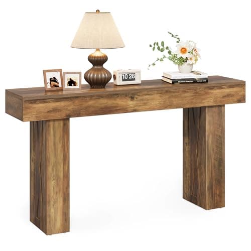 LITTLE TREE 63-Inch Narrow Console Table, Modern Hallway Entryway Table