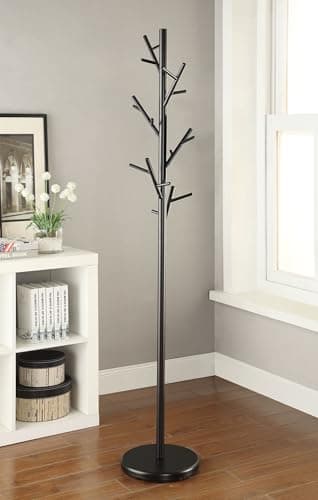Coaster Home Furnishings 18-Hook Black Coat Rack