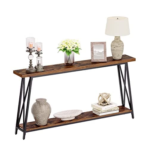 Extra Long Industrial Black Console Table CTHB4801