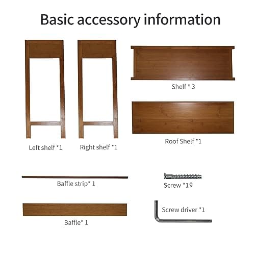 Brown 4-Tier Bamboo Shoe Rack Organizer