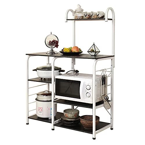 Soges White Multi-Functional Kitchen Microwave Stand & Rack