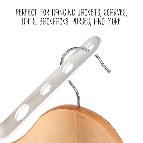 Honey-Can-Do White Wood Accented Standing Coat Rack