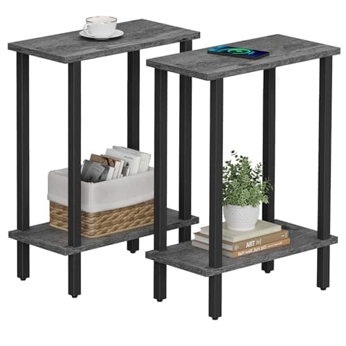 TUTOTAK White Set of 2 Small Side Tables TB01BW0622