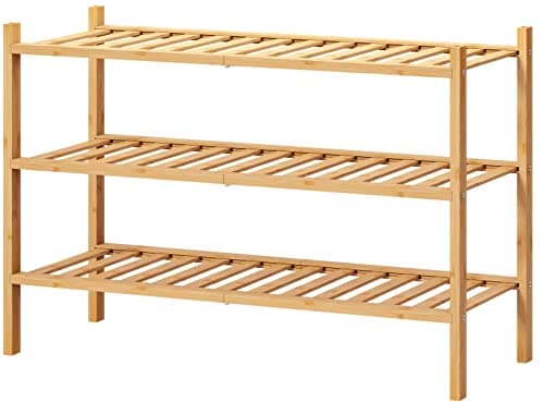 Bamboo 3-Tier Shoe Rack for Entryway & Closet | Sturdy & Beautiful