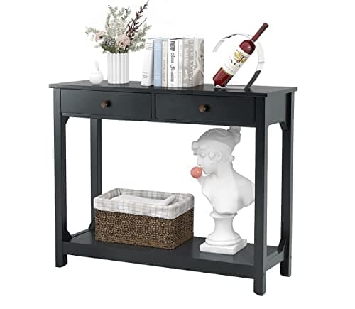 TaoHFE White Console Table, 39.4"x11.8"x31.5"